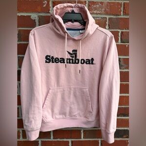 STEAMBOAT Ski Resort Pink XS Long Sleeve Logo Hoodie Hooded Sweatshirt T8